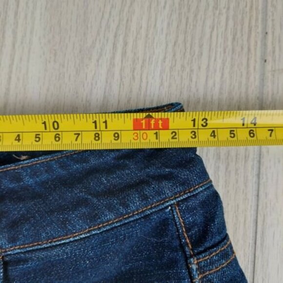 American Eagle Hi Rise Festival Blue Jean Shorts Womens Size 00 Distressed‎ Fray - Picture 7 of 8